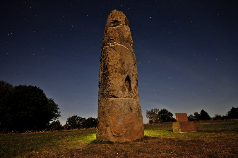 gollenstein megalith at night