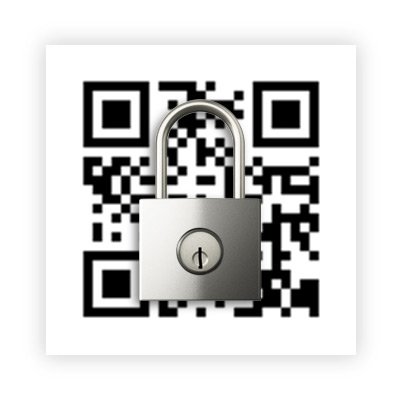 qr code with padlock on top