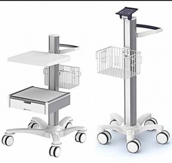 CIM med’s modular roll stands with integrated cable management