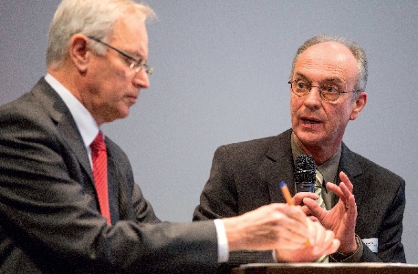 Karl-Heinz Büscher (right) and Manfred Partsch.