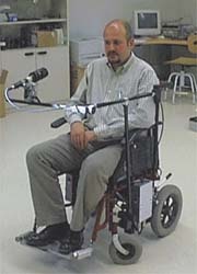 Photo: Wheelchair guidance by facial movements