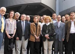 Lukas Huber (6th from the right), director of the Innsbruck Biocentre, with...