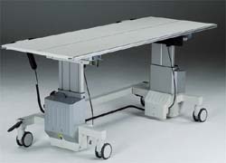 Photo: Mobile patient positioning table with quick-change battery