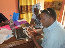 Epidemiologists and a Surveillance Officer testing SORMAS in Nigeria