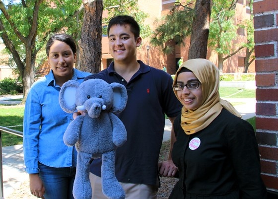 From left: Sanjuana Martinez, Matthew Wong and Esra Barut, students in Wichita...