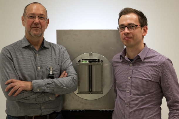Die OncoRay-Wissenschaftler Dr. Guntram Pausch (links) und Dr. Christian...