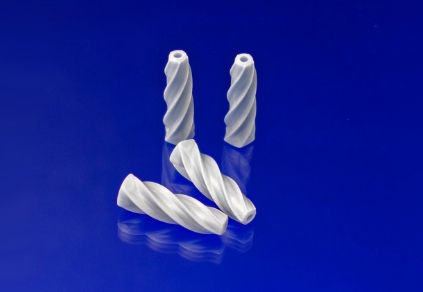 Bioceramic screw nails with a specially shaped thread can be introduced into...