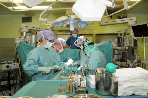 Cardiac surgery at Bern University Hospital.