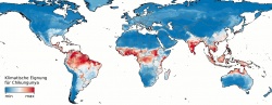 Die Karte zeigt, in welchen Regionen der Welt die klimatischen Verhältnisse...