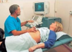 Fig. 1: Conventional abdominal scanning