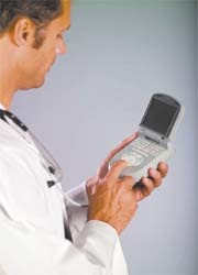 Photo: A highly portable mini-ultrasound device