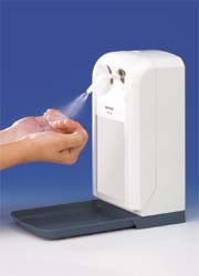 Photo: Touchless hand disinfection