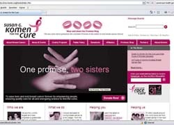 Photo: A website for breast cancer patients