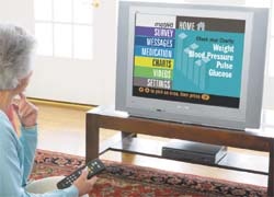 Motiva, the interactive healthcare platform, uses broadband television, along...