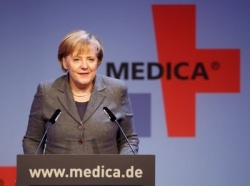 Photo: Angela Merkel at Medica 2010