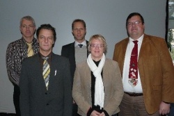 IHE-D-Akteure auf der Mitgliederversammlung im Dezember 2010 (v. l.): Dr. Frank...