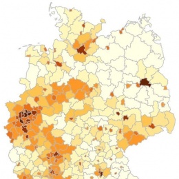 Menschen mit Demenz in Deutschland: Bevölkerungsdichte auf Kreisebene