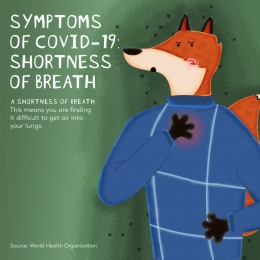 Shortness of breath is a common symptom of a Covid-19 infection