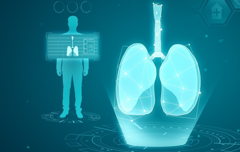 illustration of medical lung screening