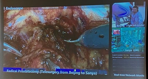 The event saw a live demonstration of telesurgery, with Prof. Xu Zhang...