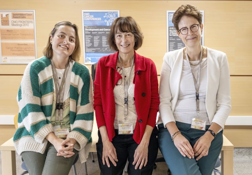 Three women, María Casanova-Acebes, Sandra Demaria and Karin de Visser,...