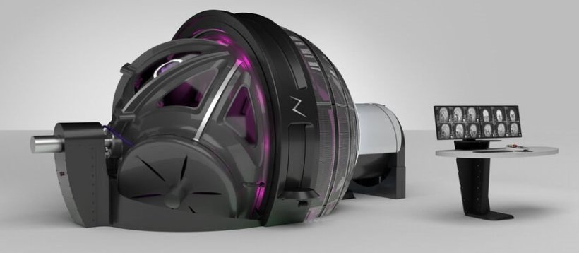 3D-gerenderte Illustration eines Zap-X Linearbeschleunigers