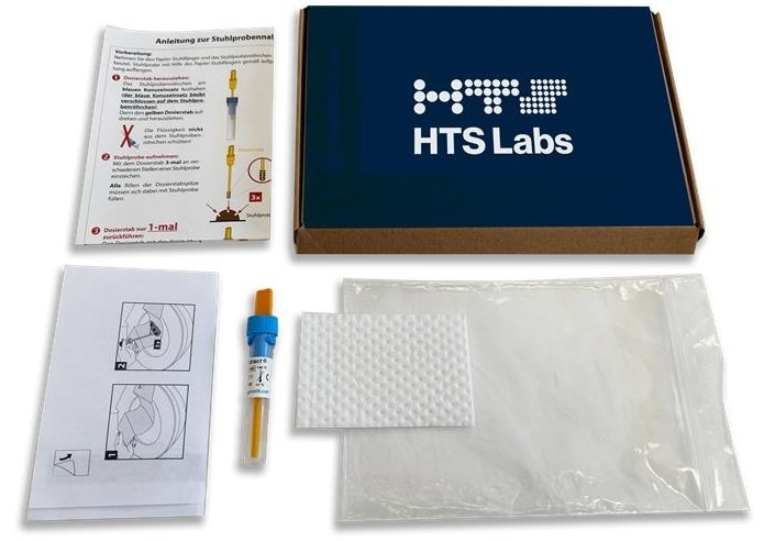 Ein Testkit zur Durchführung eines immunologischen Stuhltests zur...