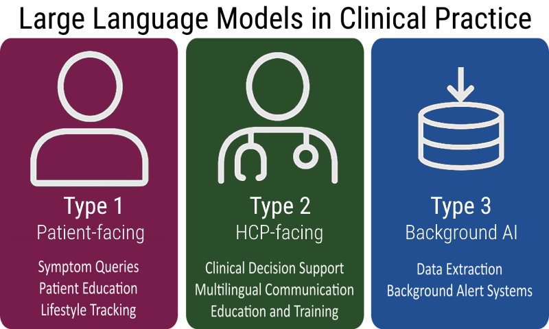 Visual descriptions of the ESMO guidance on the use of Large Language Models in...