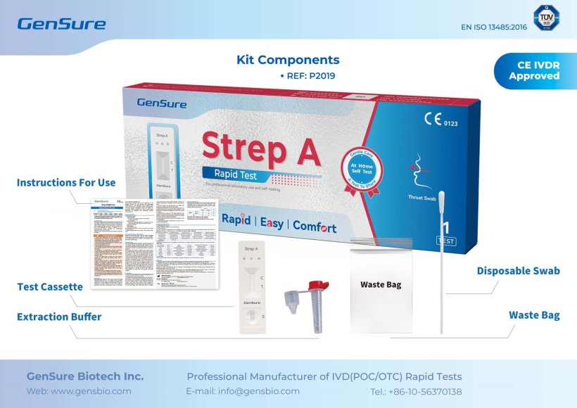 World’s First Dual IVDR-Certified One-Step Strep A Rapid Test by GenSure...