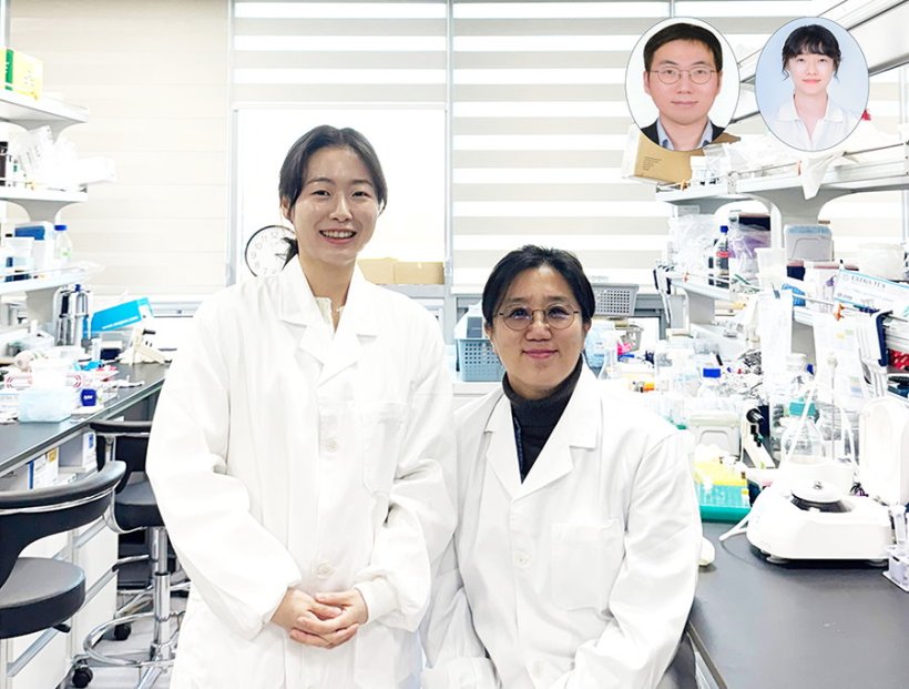 From left: Ph.D candidate Insook Ahn from KAIST, Professor Jinju Han from...