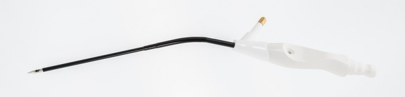 The single-use Diathermy Abbey Needle improves visibility at the surgical site...