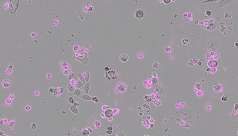 Human cervical cancer cells undergo widespread cell death after Cas12a2...