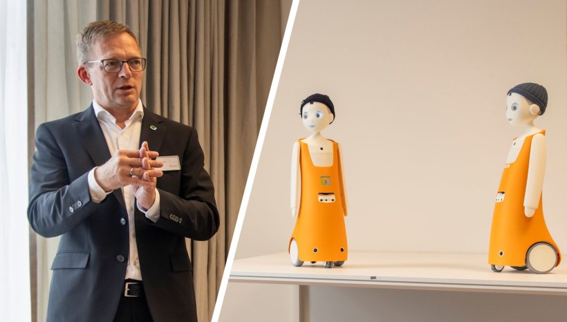 Wahrendorff-Geschäftsführer Holger Stürmann brachte die beiden Sozialroboter...