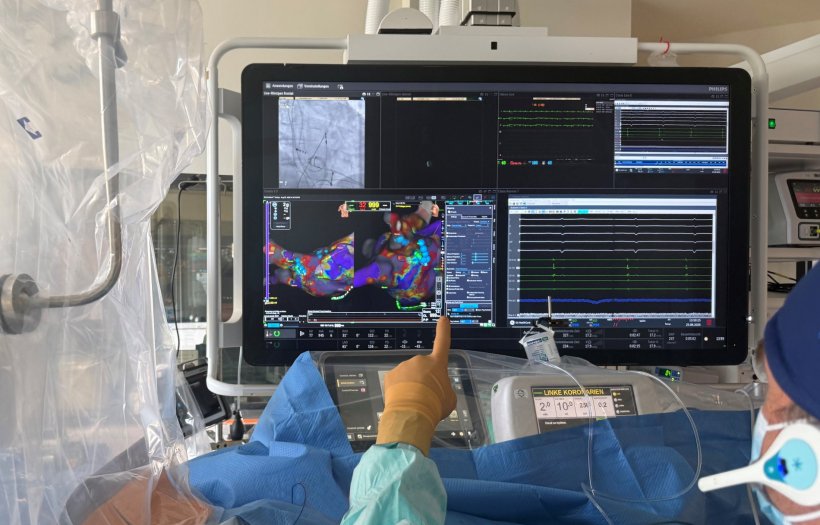 Katheterablation im Herzkatheterlabor des Universitätsklinikums Leipzig
