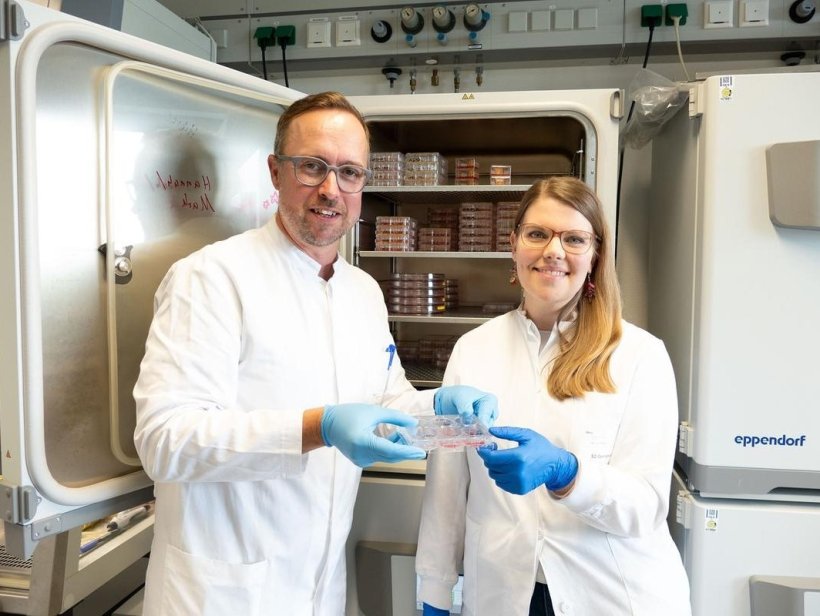 Im Labor: Prof. Dr. Nico Lachmann und Dr. Daniela Paasch