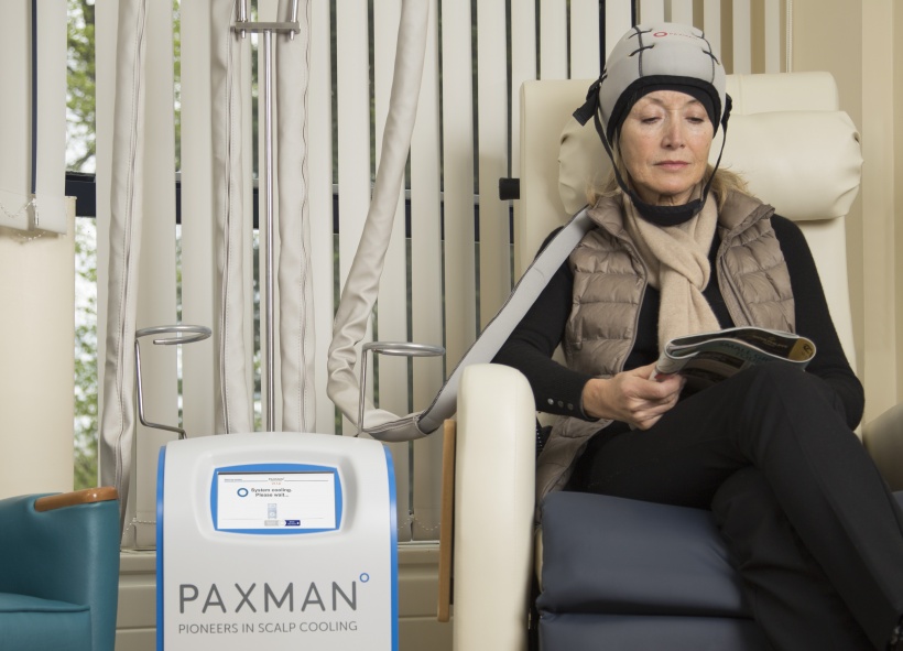 Paxman Scalp Cooler in use