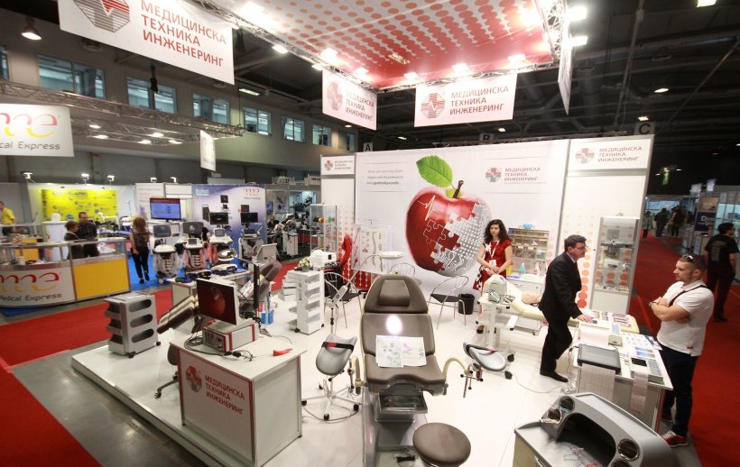 exhibition booth at a medical fair