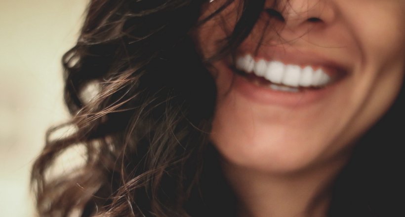 closeup of woman smiling