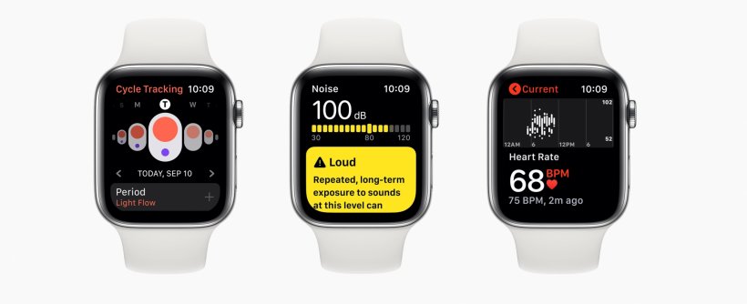 apple watch smartwatches displaying various health apps