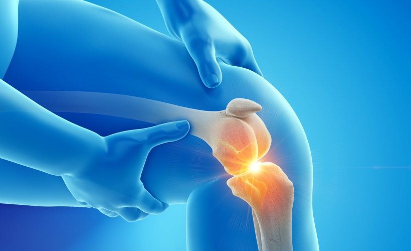 3d rendered illustration of painful knee joint