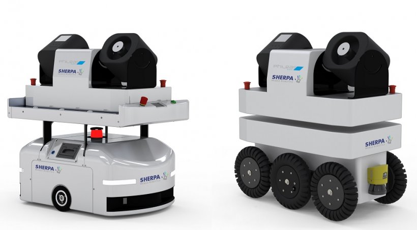 Sherpa has equipped its mobile robots with a device for airborne surface...