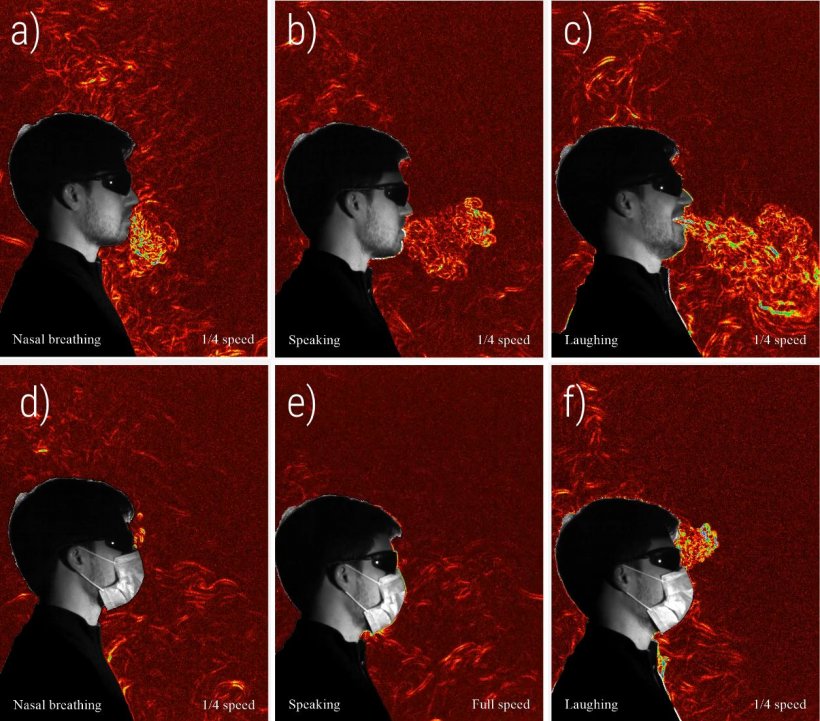 Differential synthetic schlieren images of the thermal plumes produced by a...