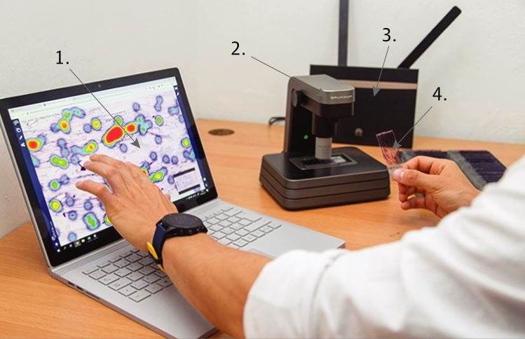 Slide digitization equipment, including (1) laptop computer with access to the...