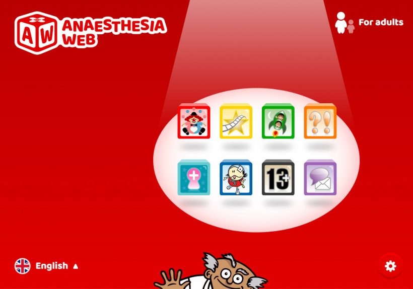 Screenshot of the Anaesthesia Web