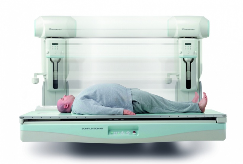 The robust X-ray table allows bariatric studies with a patient load up to 318...