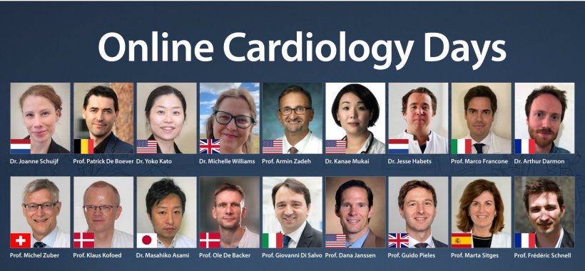 The speakers participating in the Online Cardiology Days webinars