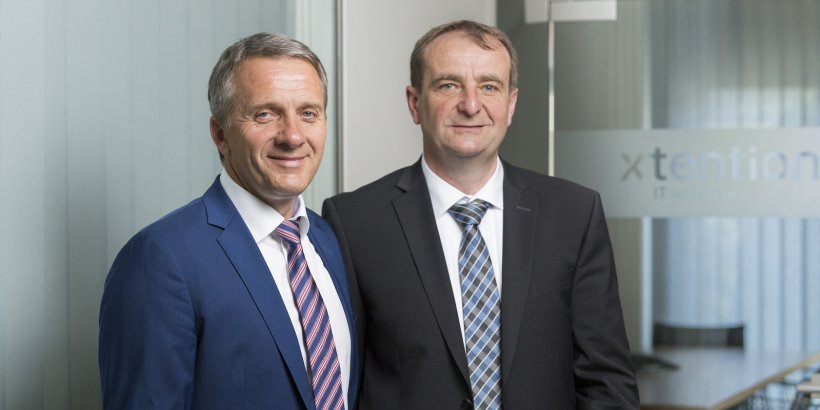 Die x-tention Geschäftsführer Herbert Stöger und Wolfgang Pramendorfer.