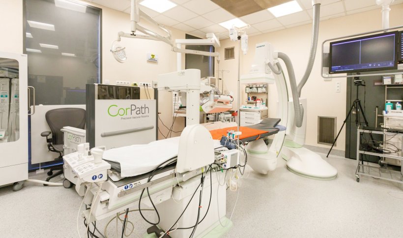 The robotic system in the cath lab