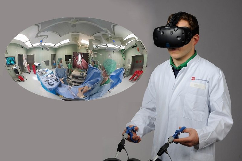 Training of laparoscopic interventions with the help of a VR simulator and...