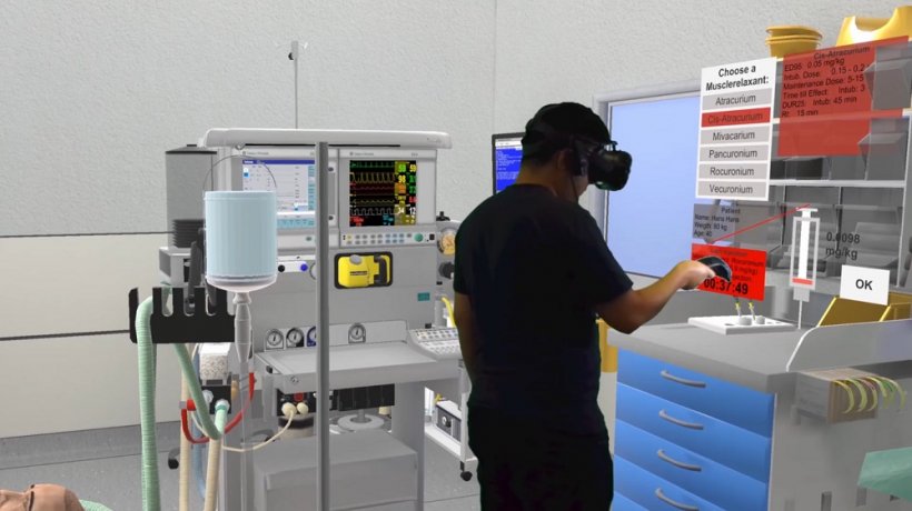 VR scenario for anesthesia for communication training in the event of...